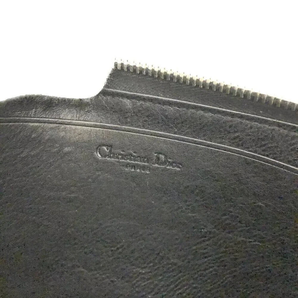 Christian Dior Leather Zip Long Wallet/9X2022